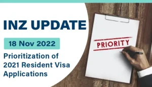 Prioritization of 2021 Resident Visa Applications