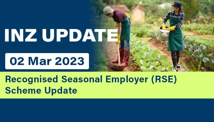 Recognised Seasonal Employer (RSE) Scheme Update