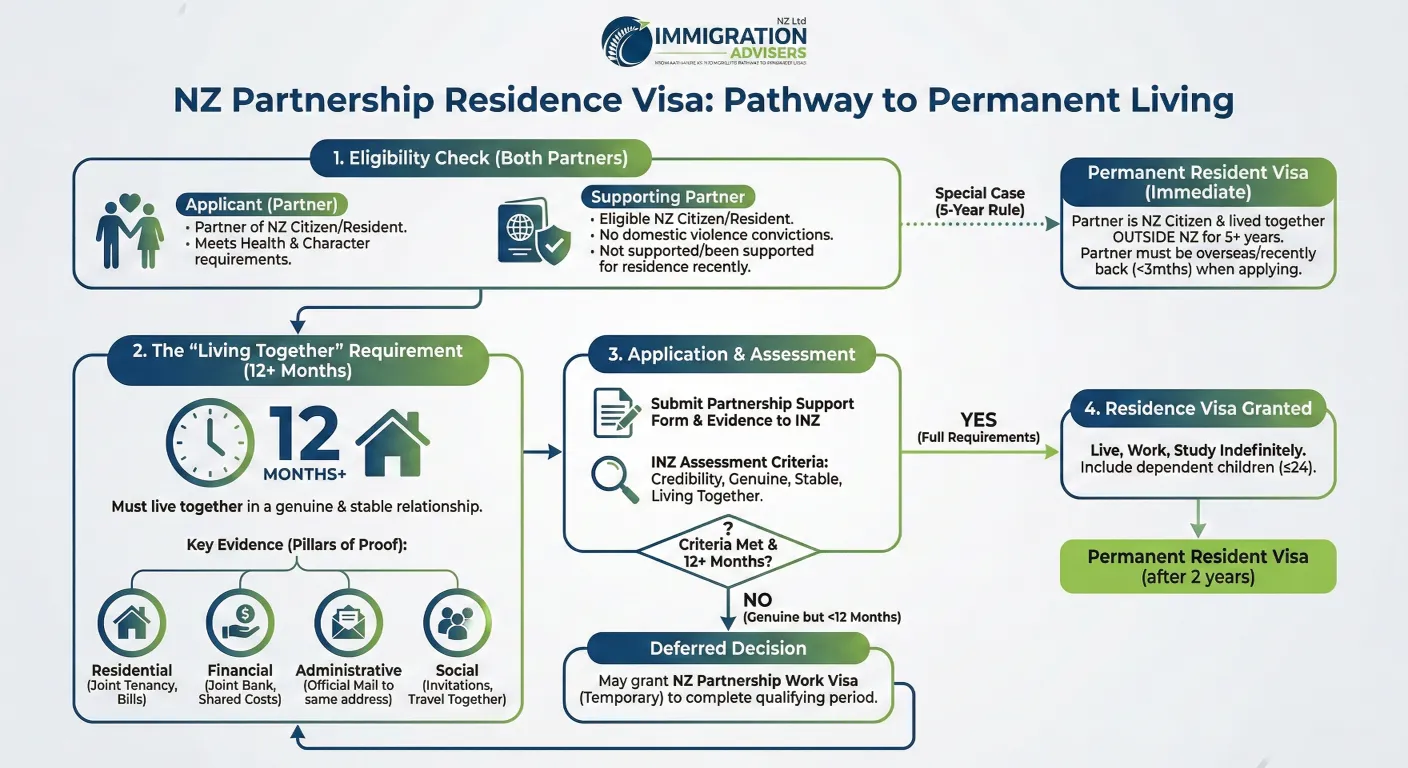 Partnership Residence Visa NZ